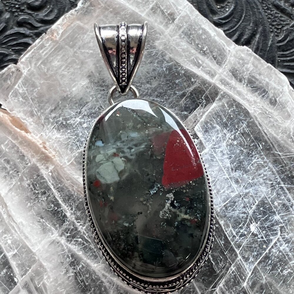 Setonite African Bloodstone Jewelry Pendant Crystal Stone Jewelry